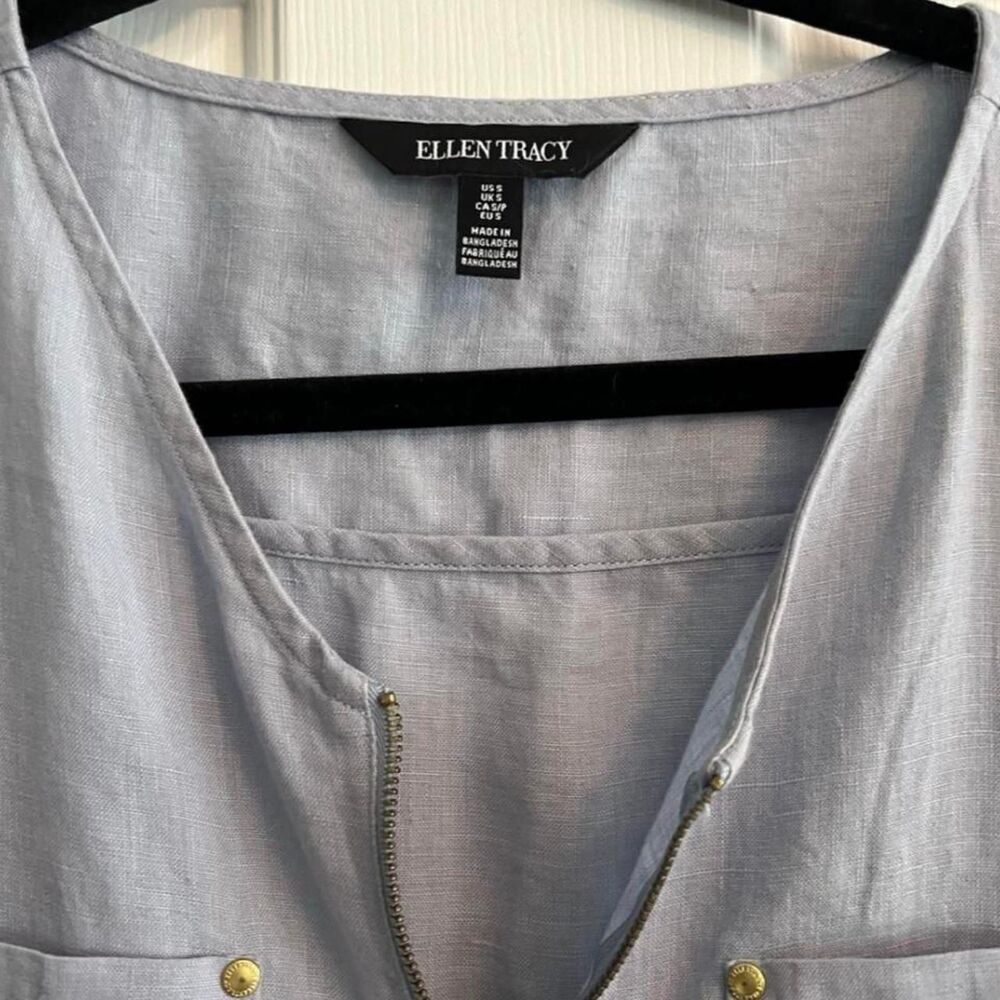 Ellen-tracy Women's Blue and Purple Blouse